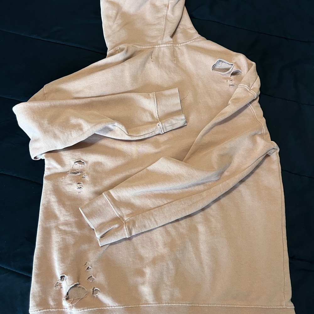 PacSun Tan Distressed Hoodie Jacket